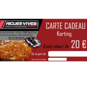 Chèque Cadeau Karting Loisir