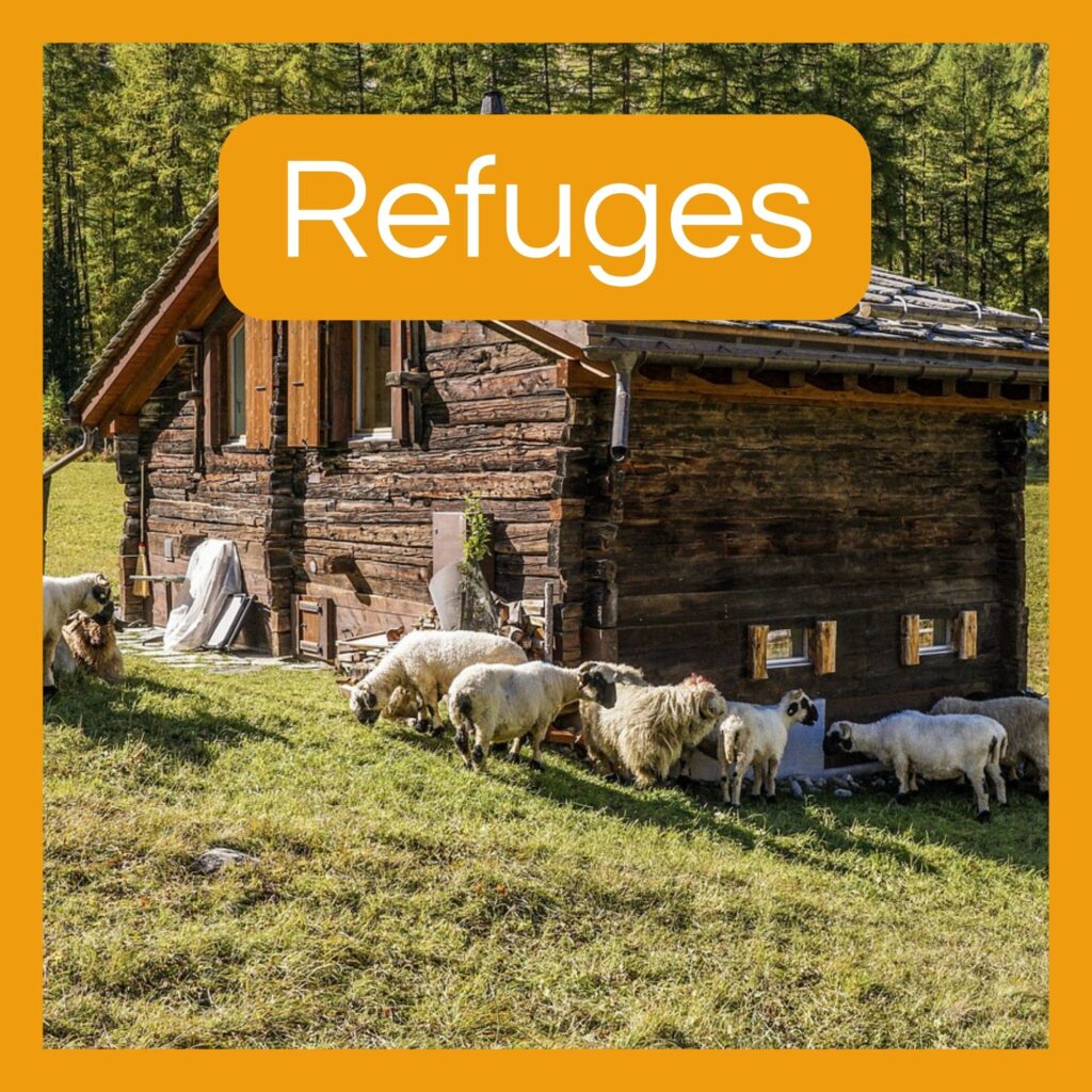 Photo card d'un refuge sur un sentier de randonnée en oisans